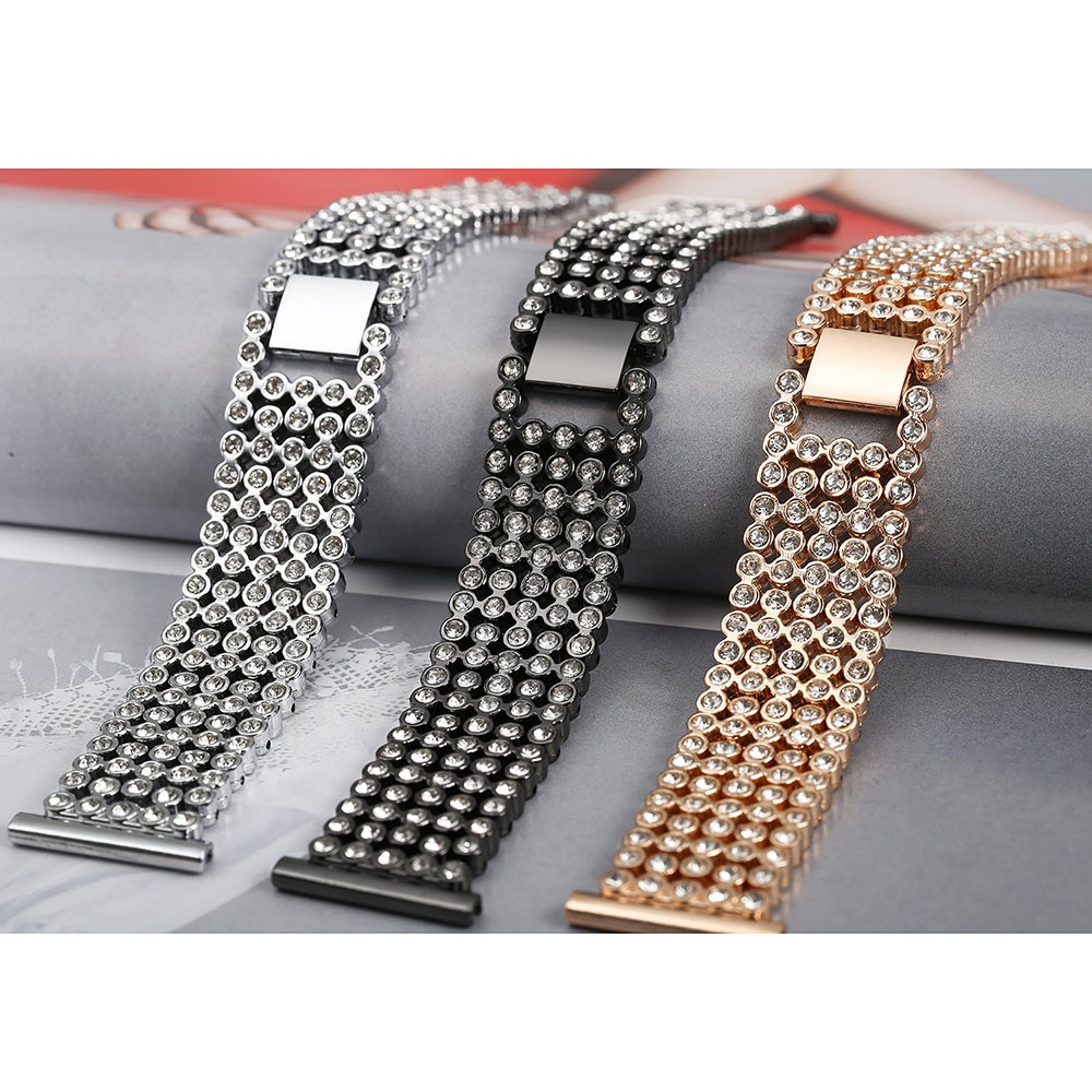 Replace Metal Diamond Wristband For Fitbit versa platinum